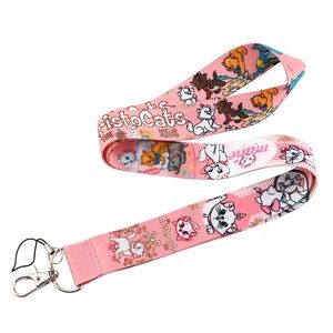 The Aristocats Marie Kitten Cat Cartoon Character Baby Pink ID Holder Lanyard